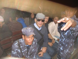Shobraj, clicked by my "hidden" camera. security guards are clearly not impressed.